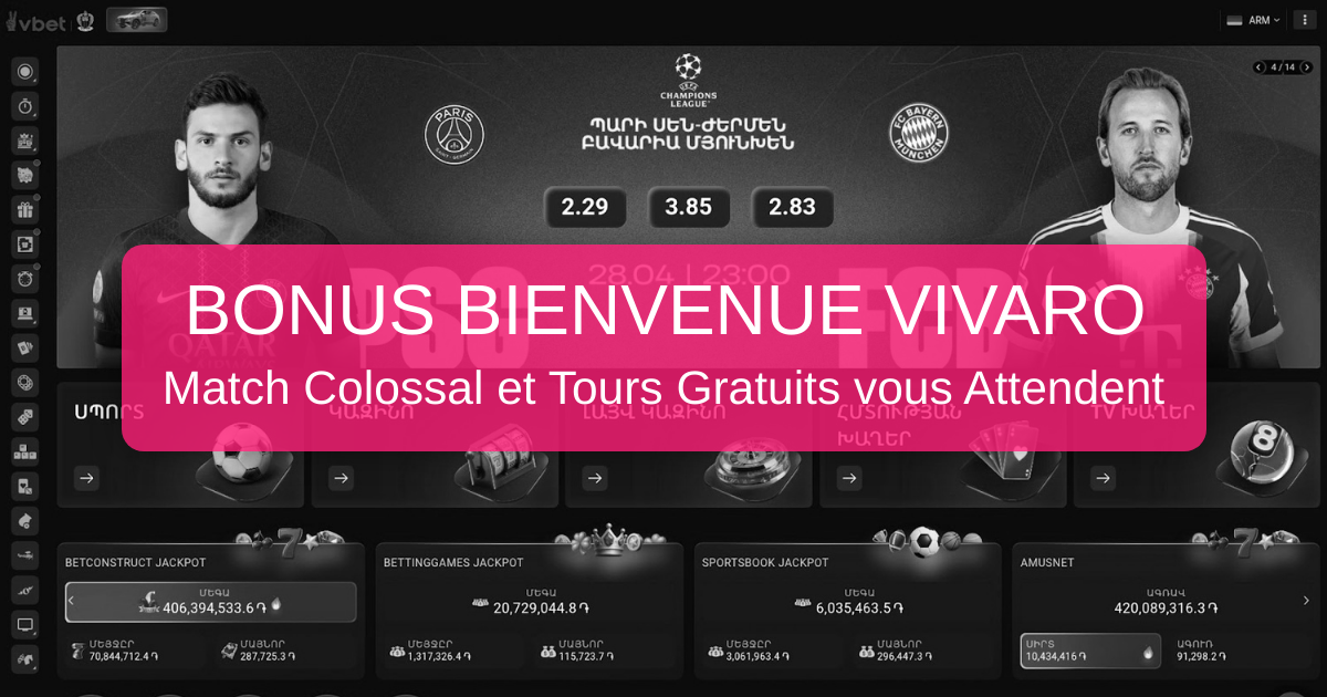 Vivaro Casino France - Meilleurs Jeux & Retraits Rapides